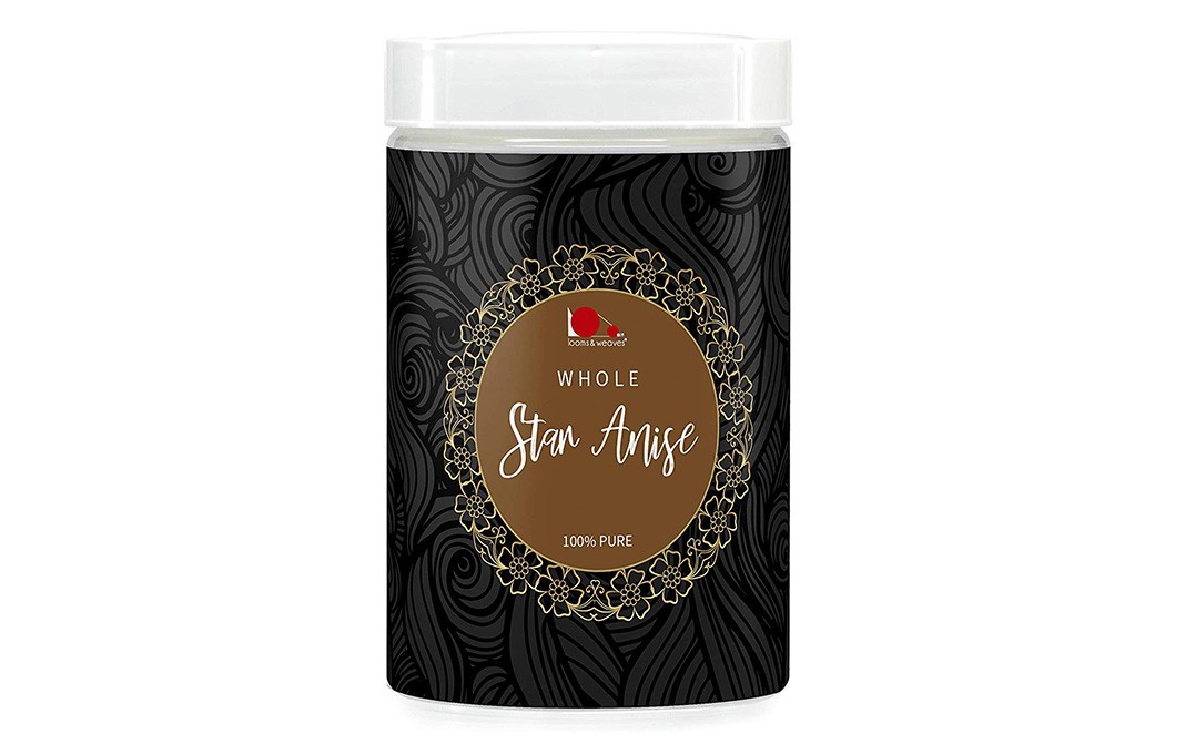Looms & Weaves Whole Star Anise    Glass Jar  200 grams